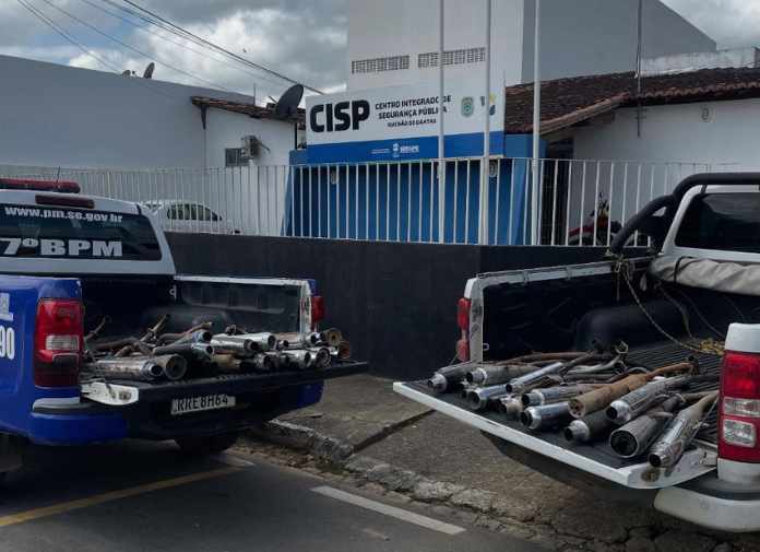 apreensão escapamentos irregulares Sergipe