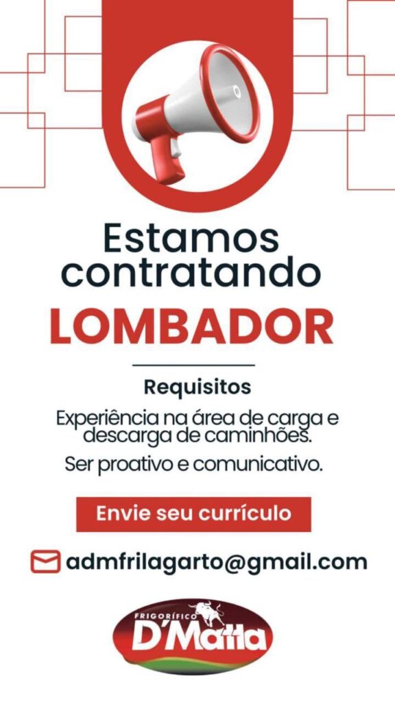 vaga de lombador em Lagarto