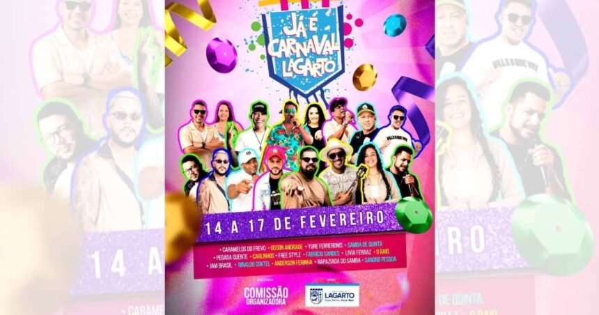 Carnaval da Barragem 2026 em Lagarto com shows e folia