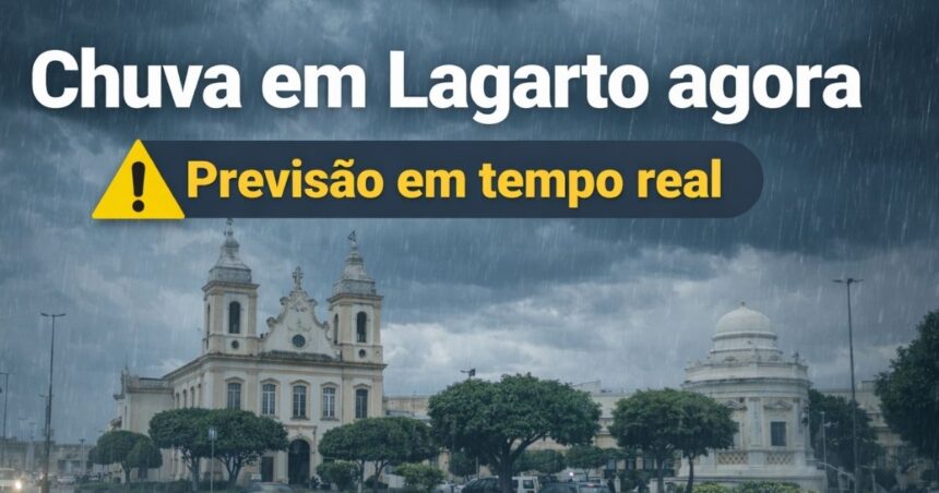 Chuva em Lagarto agora com céu nublado e previsão de pancadas na cidade