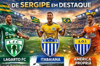 Montagem com Lagarto FC, Itabaiana e América de Propriá em destaque no futebol do interior de Sergipe