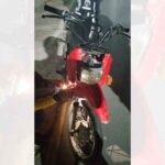 Honda Pop vermelha recuperada após roubo no povoado Quilombo, em Lagarto