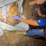 Cisterna em propriedade rural onde foi localizada ossada humana em Estância