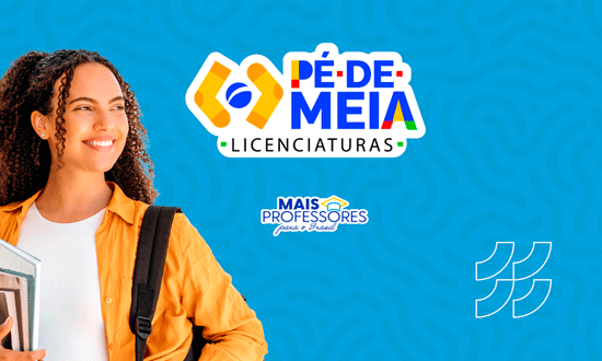 Estudante acessando a plataforma de inscrição do programa Pé-de-Meia Licenciaturas 2026