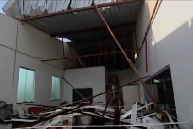 Telhado de restaurante desaba após ventania no Sealba Show 2026, em Itabaiana, deixando três pessoas feridas