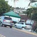 Carro destruído após acidente na rodovia SE-270 em Lagarto, próximo ao Corpo de Bombeiros.