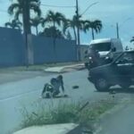 Colisão entre carro e motocicleta na rodovia SE-270, em Lagarto