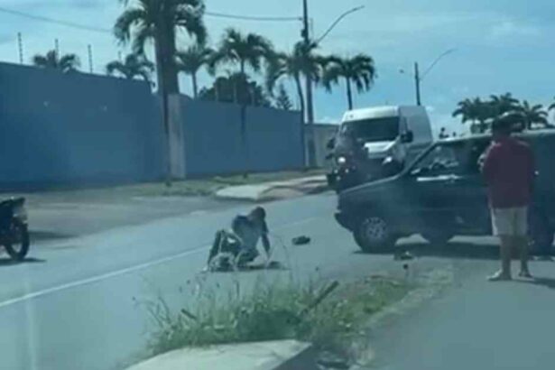 Colisão entre carro e motocicleta na rodovia SE-270, em Lagarto