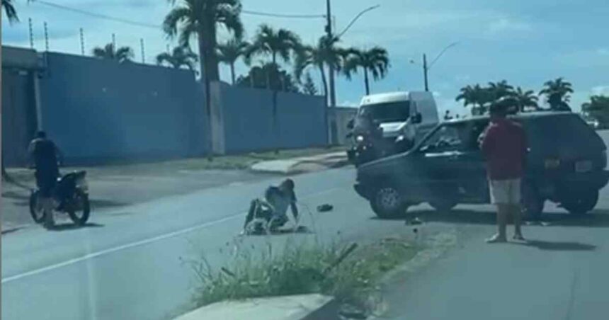 Colisão entre carro e motocicleta na rodovia SE-270, em Lagarto
