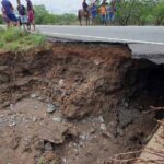 Trecho da Rodovia SE-290 interditado entre Tobias Barreto e Poço Verde após erosão causada pelas chuvas