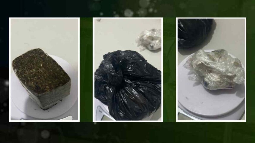 Drogas e celulares apreendidos pela Polícia Militar em Lagarto