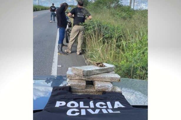 Polícia Civil e Penal em operação de apreensão de drogas na rodovia entre Lagarto e Tobias Barreto.