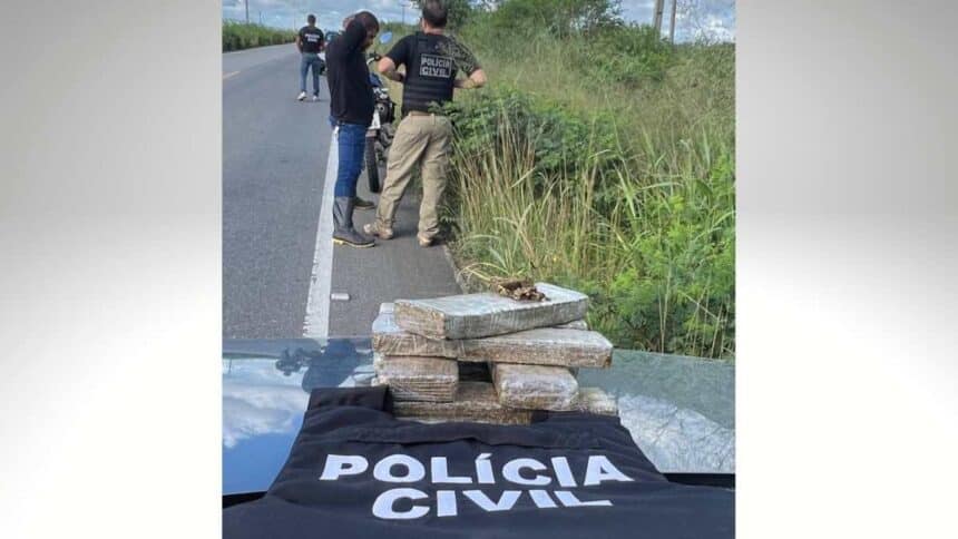 Polícia Civil e Penal em operação de apreensão de drogas na rodovia entre Lagarto e Tobias Barreto.