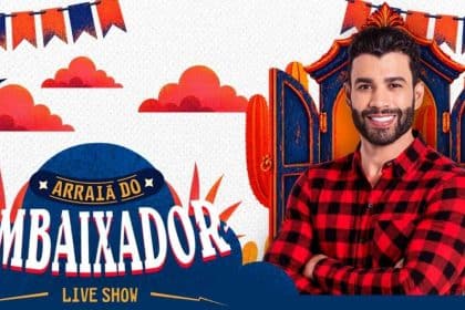 Transmissão ao vivo da live Arraiá do Embaixador com o cantor Gusttavo Lima em Lagarto, Sergipe.