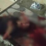 Cena de crime isolada por autoridades policiais na Avenida Augusto Franco, em Lagarto, onde um homem foi vítima de tentativa de homicídio; imagem desfocada preservando a vítima.