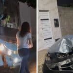 Montagem mostrando os dois veiculos envolvido no acidente