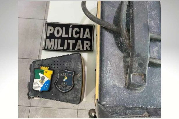 Equipamento recuperado pela Polícia Militar após ocorrência de furto no povoado Olhos d'Água em Lagarto.