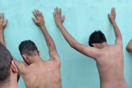 Polícia Civil abordando os individuos