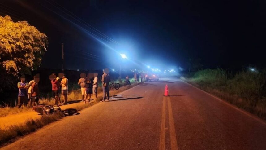 Local de acidente de trânsito na rodovia SE-285 no Povoado Bela Vista em Pedrinhas.