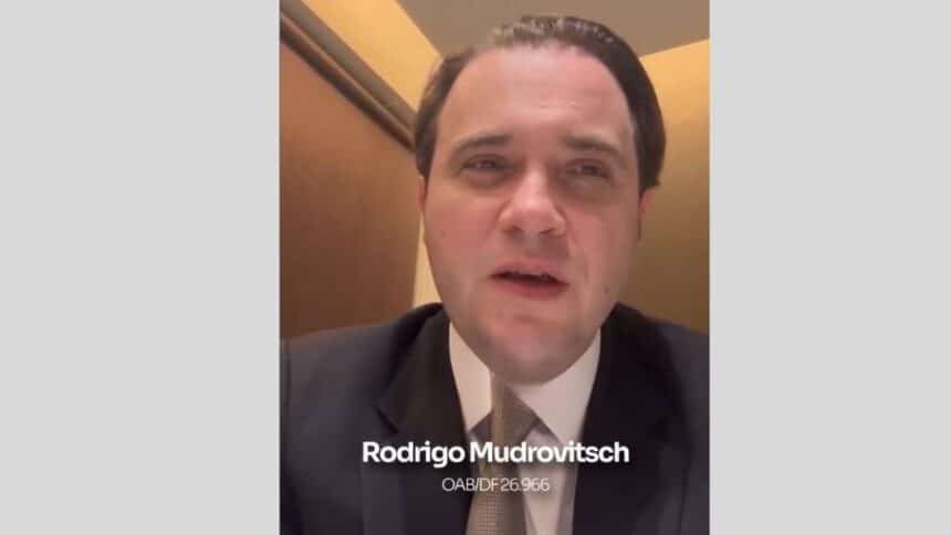 Rodrigo Mudrovitsch durante explicação em vídeo sobre a situação jurídica de Valmir.