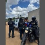 7º Batalhão da Polícia Militar atuando em ocorrência no município de Lagarto.