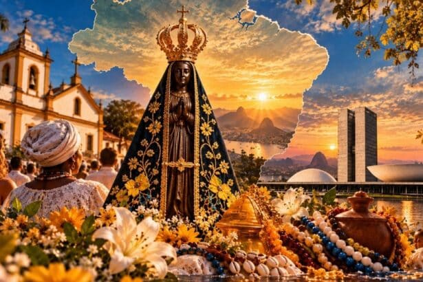 lustração sobre sincretismo e liberdade religiosa no Brasil.